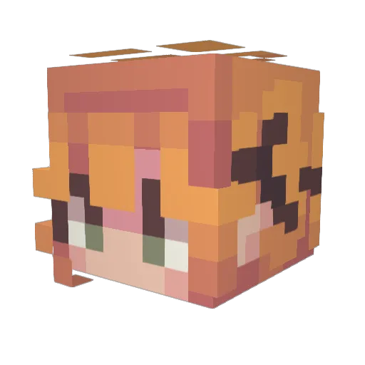 _emzz Minecraft avatar head, 3D render