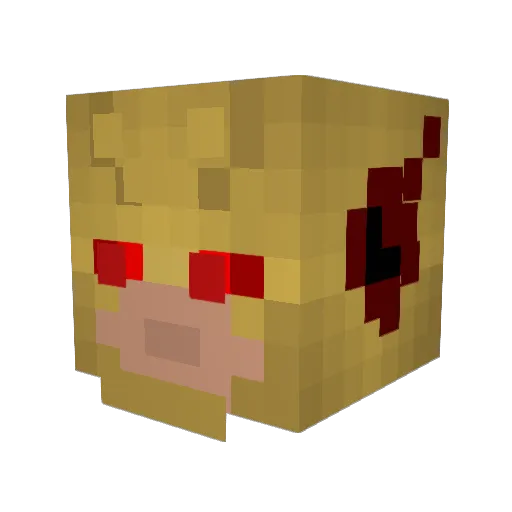 _enes___ Minecraft avatar head, 3D render