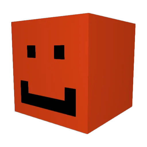 _et_43 Minecraft avatar head, 3D render