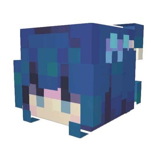 _eternal_7 Minecraft avatar head, 3D render