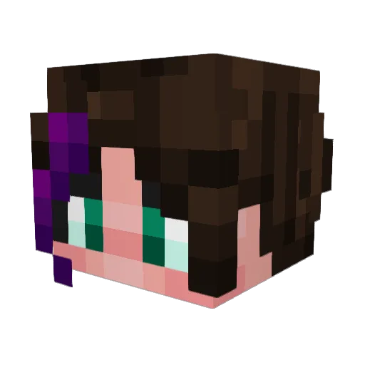 _everjade Minecraft avatar head, 3D render