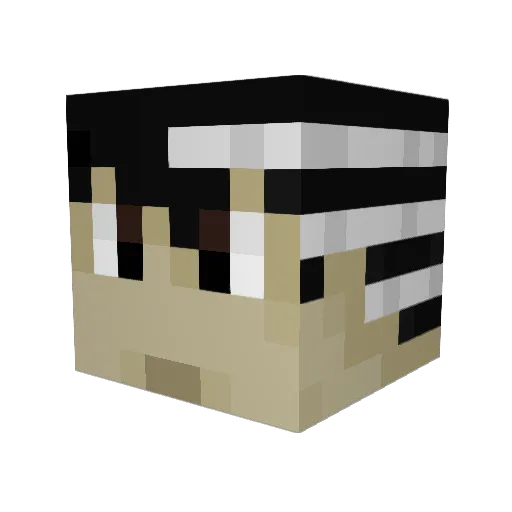 _exile Minecraft avatar head, 3D render