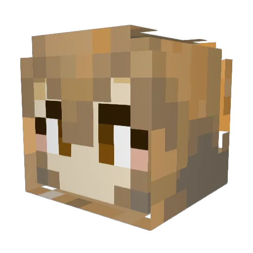 _eye_candy_ Minecraft avatar head, 3D render