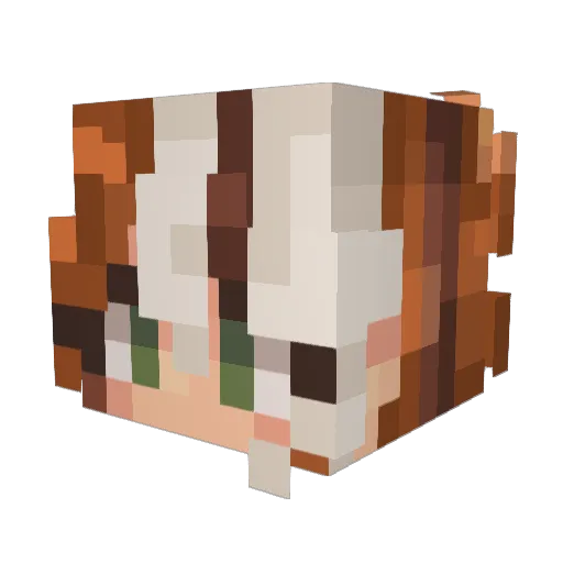 _ezxq Minecraft avatar head, 3D render