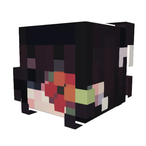 _f0rk Minecraft avatar head, 3D render