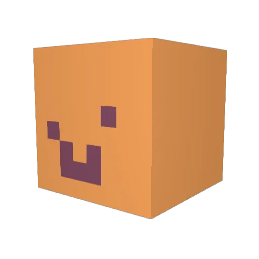 _f________99____ Minecraft avatar head, 3D render