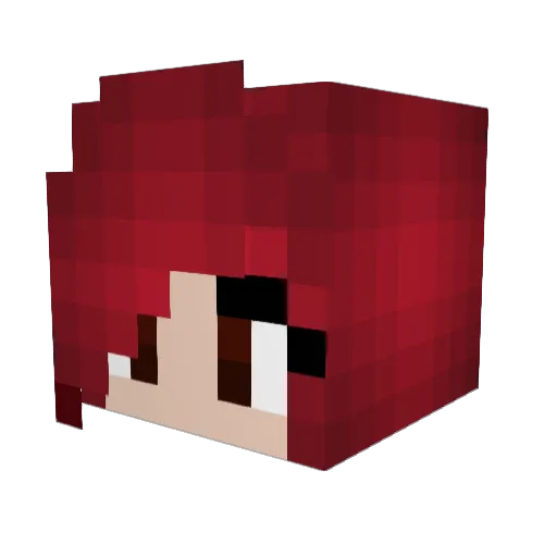 _fairytail_ Minecraft avatar head, 3D render