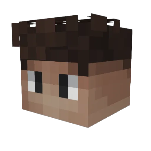 _faizan Minecraft avatar head, 3D render