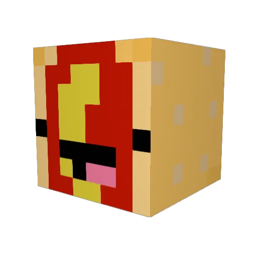 _farbodepic_ Minecraft avatar head, 3D render