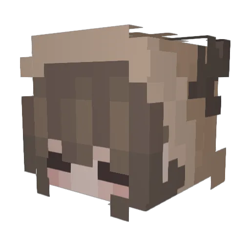 _fawnii Minecraft avatar head, 3D render