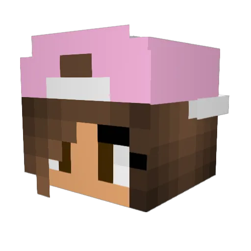 _felicia_ Minecraft avatar head, 3D render