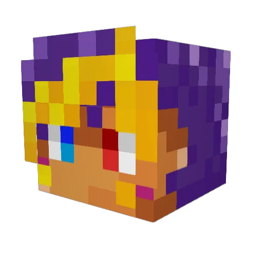 _felki Minecraft avatar head, 3D render