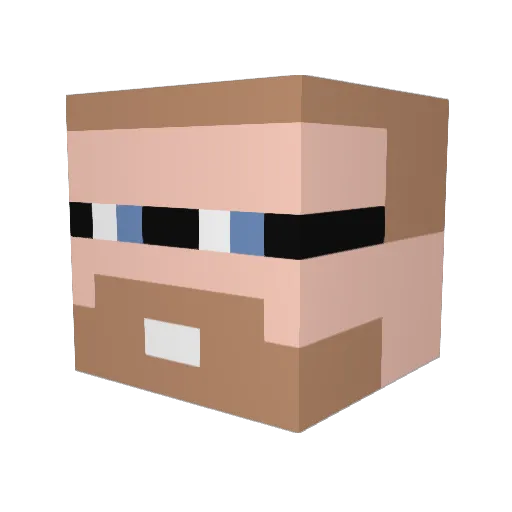 _ferman_ Minecraft avatar head, 3D render