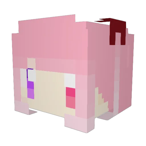 _fiyu_ Minecraft avatar head, 3D render