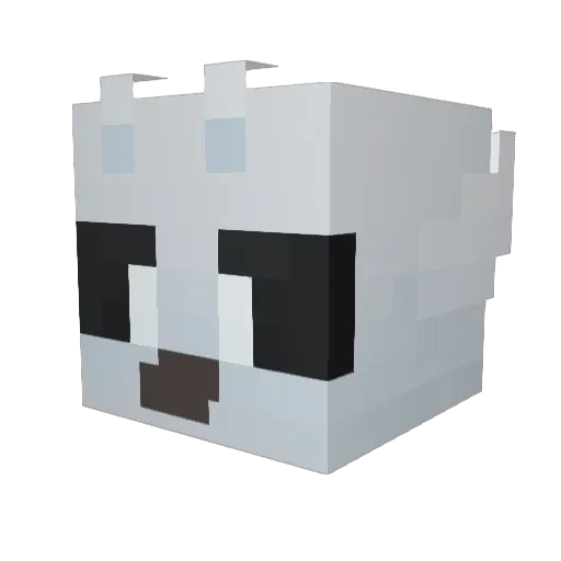 _flashbulb Minecraft avatar head, 3D render