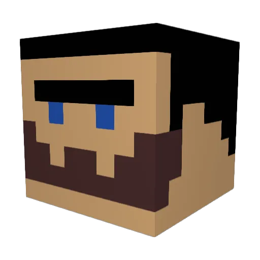 _fleabottom Minecraft avatar head, 3D render