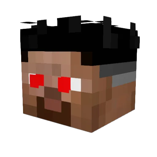 _floo6 Minecraft avatar head, 3D render