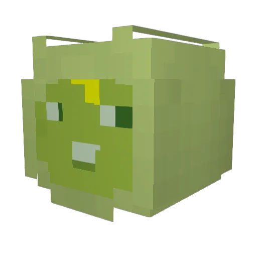 _florverde_ Minecraft avatar head, 3D render
