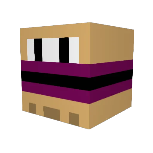 _flosster_ Minecraft avatar head, 3D render