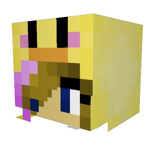 _fluffy_ducky_ Minecraft avatar head, 3D render