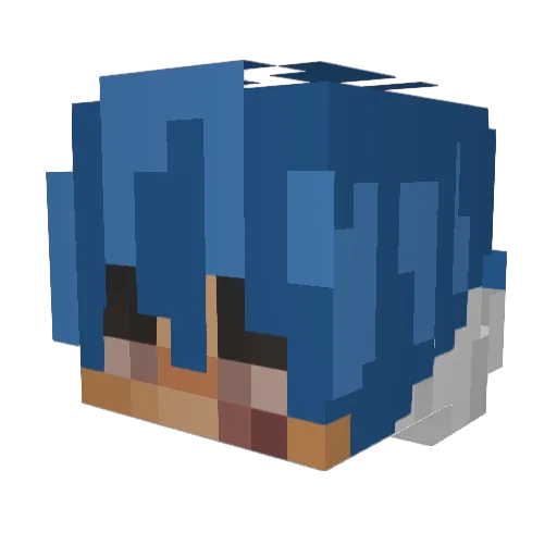 _fluxMW Minecraft avatar head, 3D render