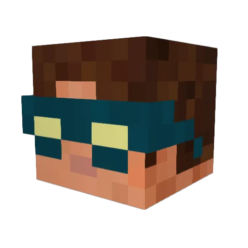 _flyn Minecraft avatar head, 3D render