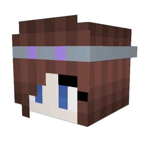_fragolina_ Minecraft avatar head, 3D render