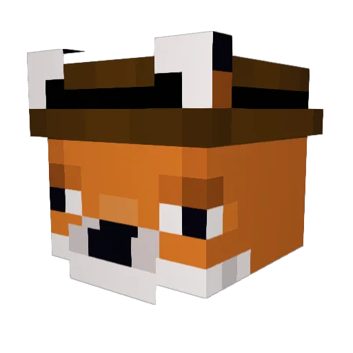 _freefox Minecraft avatar head, 3D render