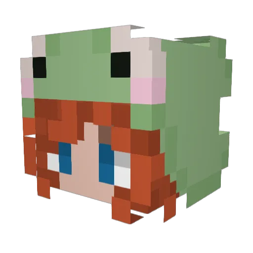 _frogtism_ Minecraft avatar head, 3D render