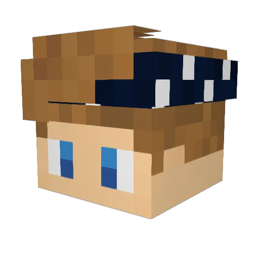 _fxbii_ Minecraft avatar head, 3D render