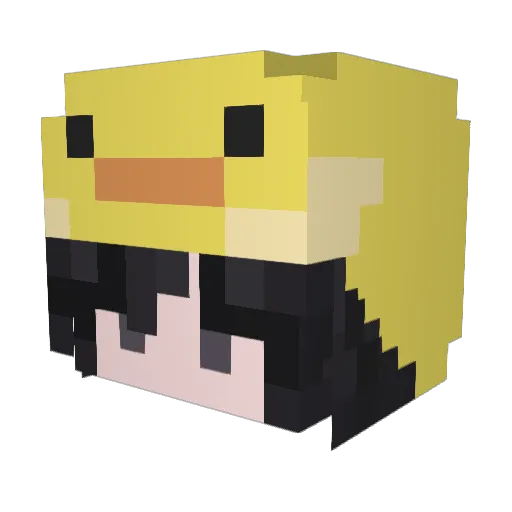 _g4bs_ Minecraft avatar head, 3D render
