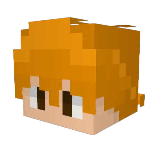 _gaberu Minecraft avatar head, 3D render