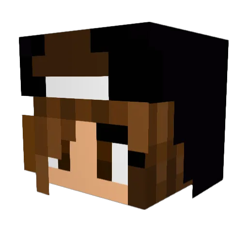 _gabs_02050 Minecraft avatar head, 3D render