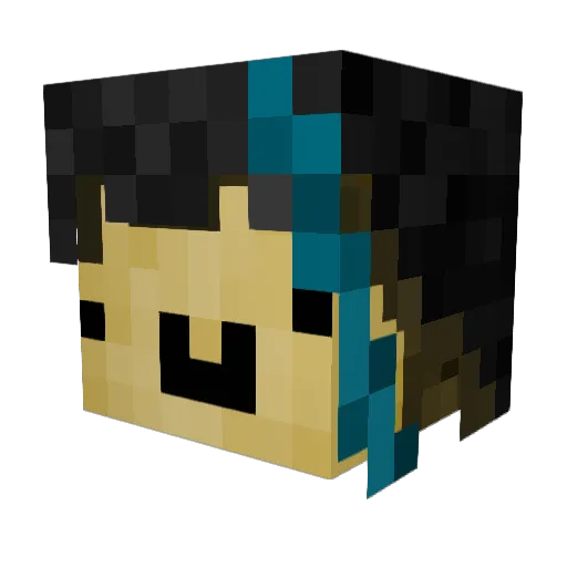 _galang Minecraft avatar head, 3D render