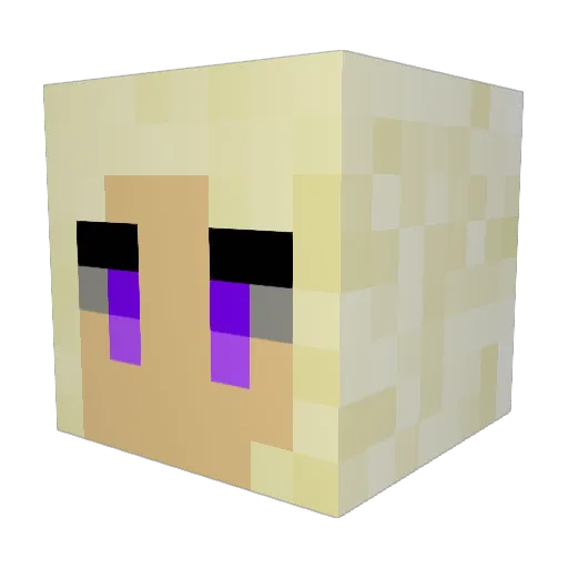 _georgeisfound_ Minecraft avatar head, 3D render