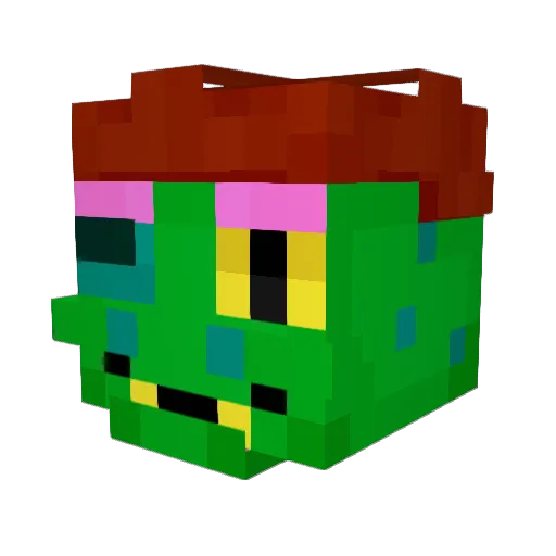_gerson Minecraft avatar head, 3D render
