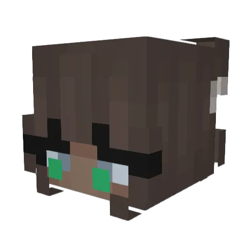 _gin3kolog_ Minecraft avatar head, 3D render