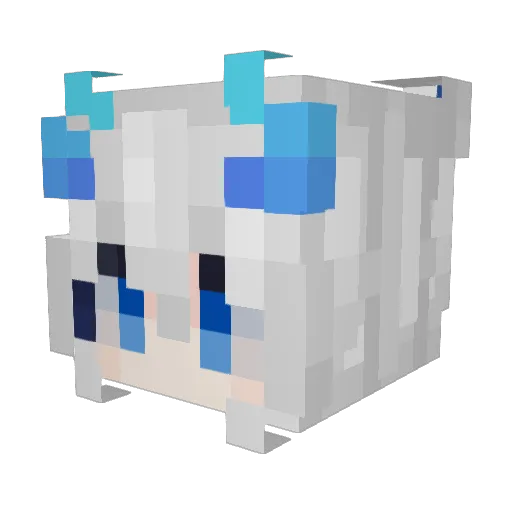 _gls Minecraft avatar head, 3D render