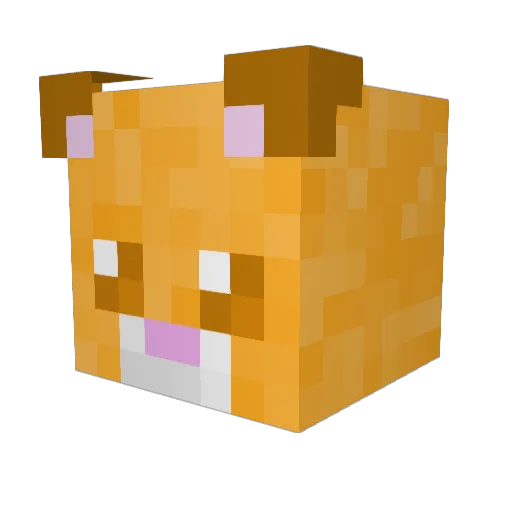 _gogy_ Minecraft avatar head, 3D render