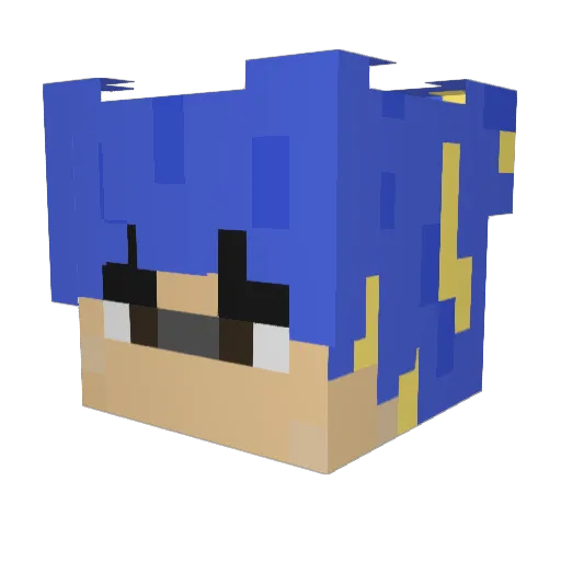 _gomgom Minecraft avatar head, 3D render