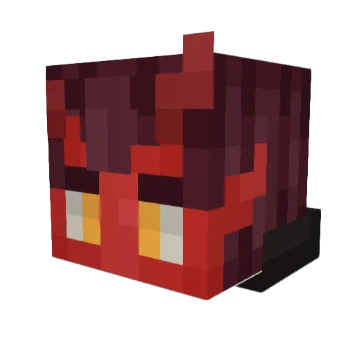 _grimmite Minecraft avatar head, 3D render