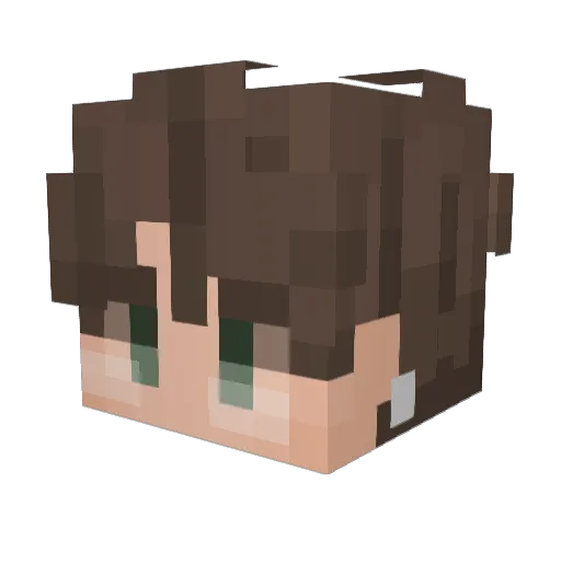 _grs Minecraft avatar head, 3D render