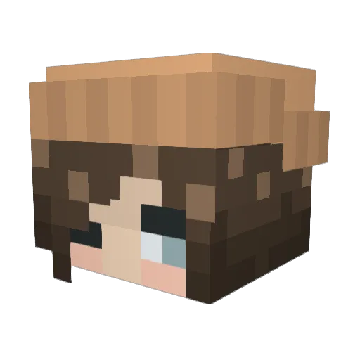 _h0neydew_ Minecraft avatar head, 3D render