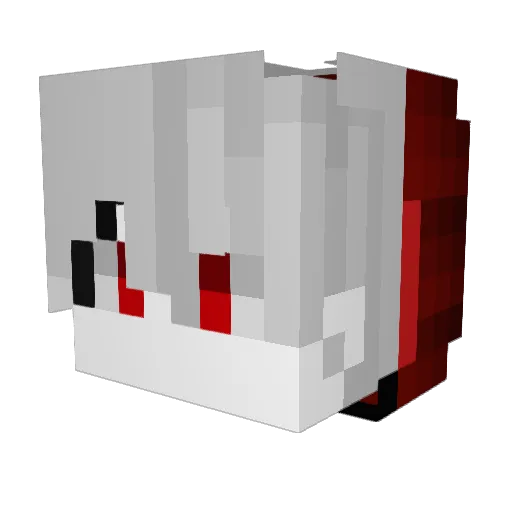 _hanny Minecraft avatar head, 3D render
