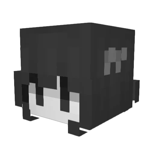 _happiest Minecraft avatar head, 3D render