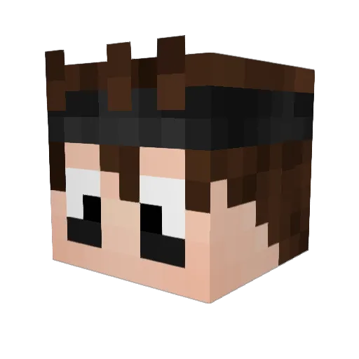 _hardfeaK Minecraft avatar head, 3D render