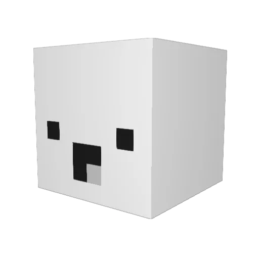 _haru____ Minecraft avatar head, 3D render