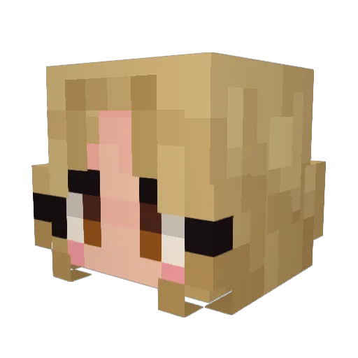 _hawyee_ Minecraft avatar head, 3D render
