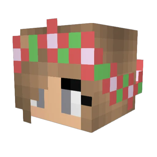 _hayleyy_ Minecraft avatar head, 3D render