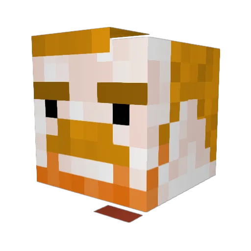 _heck Minecraft avatar head, 3D render